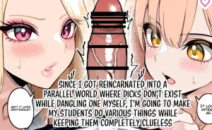 Cover image of Reincarnated into a parallel world where penises don’t exist, while dangling one myself